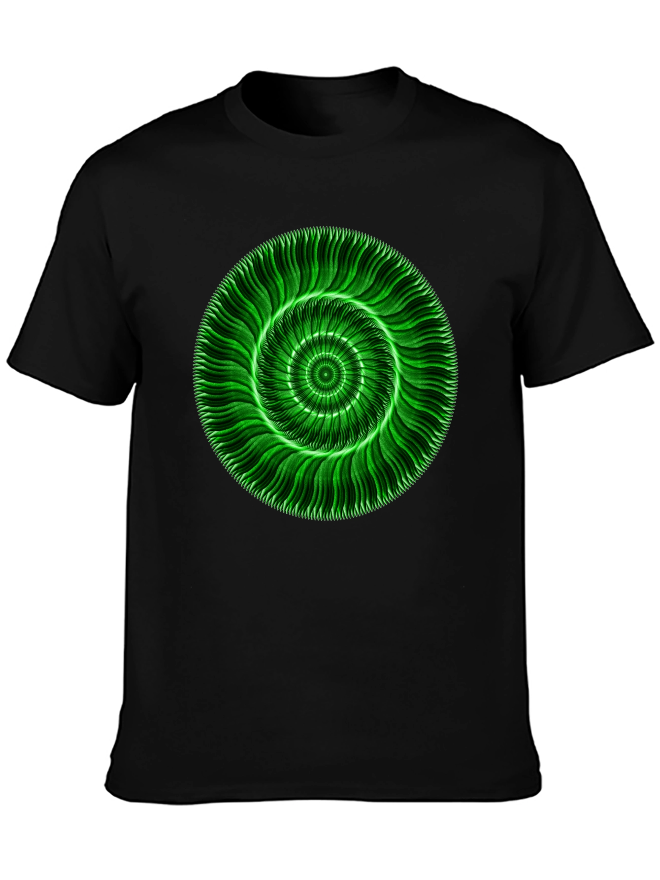 Abstract Green Swirl Graphic T-Shirt
