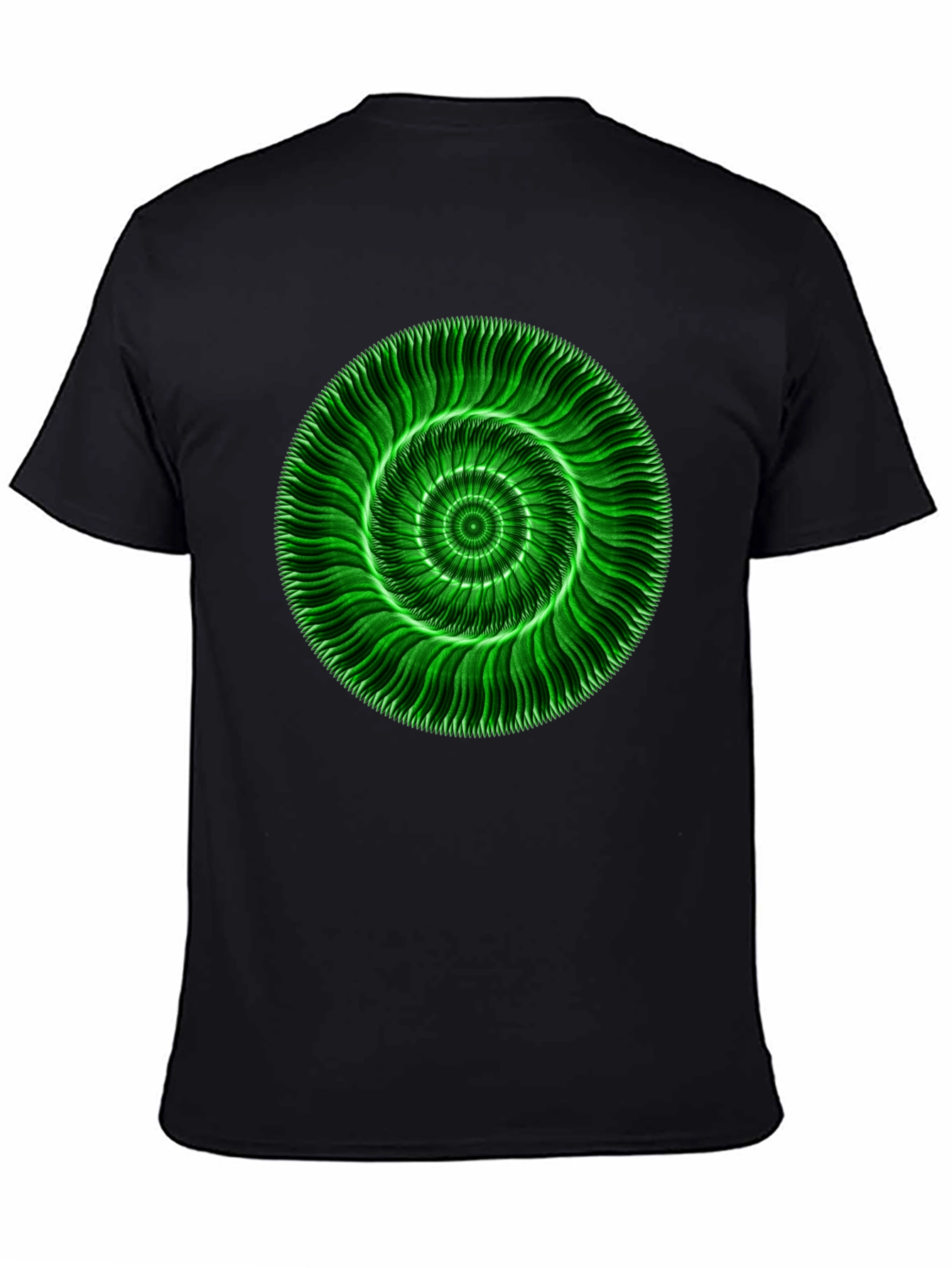 Abstract Green Swirl Graphic T-Shirt