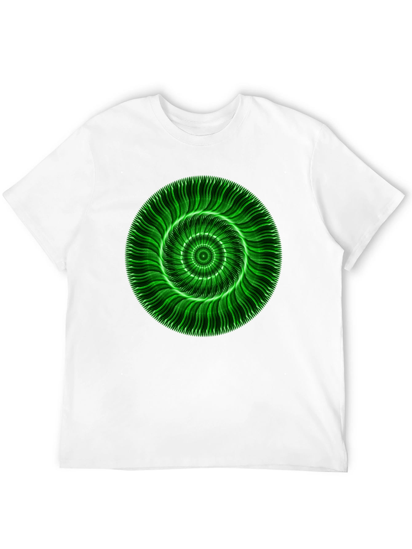 Abstract Green Swirl Graphic T-Shirt