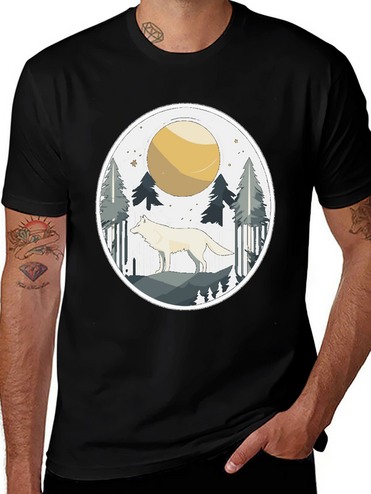 Wolf Moon Graphic Tee - Nature Lovers Shirt