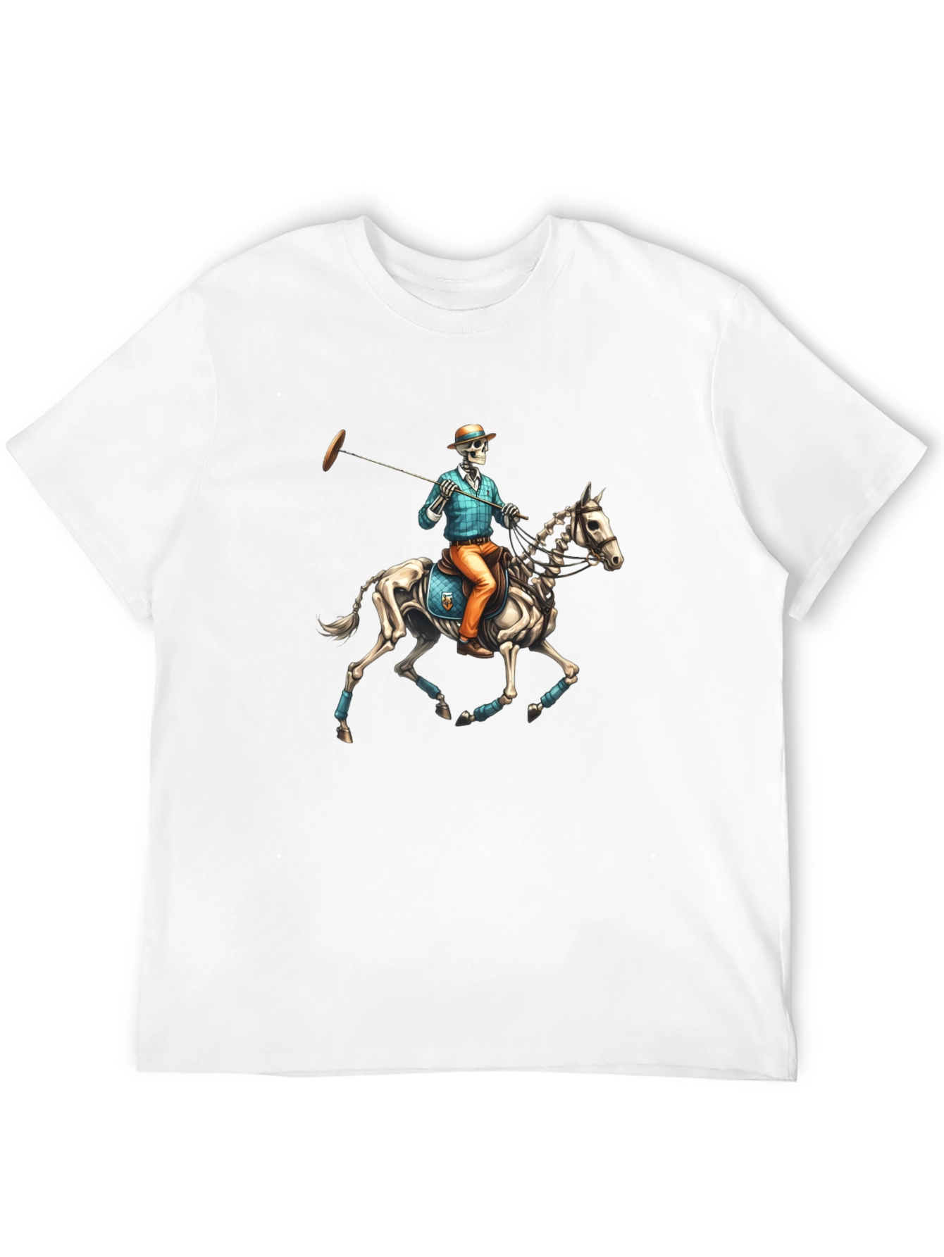 Skeleton Polo Player Graphic Tee