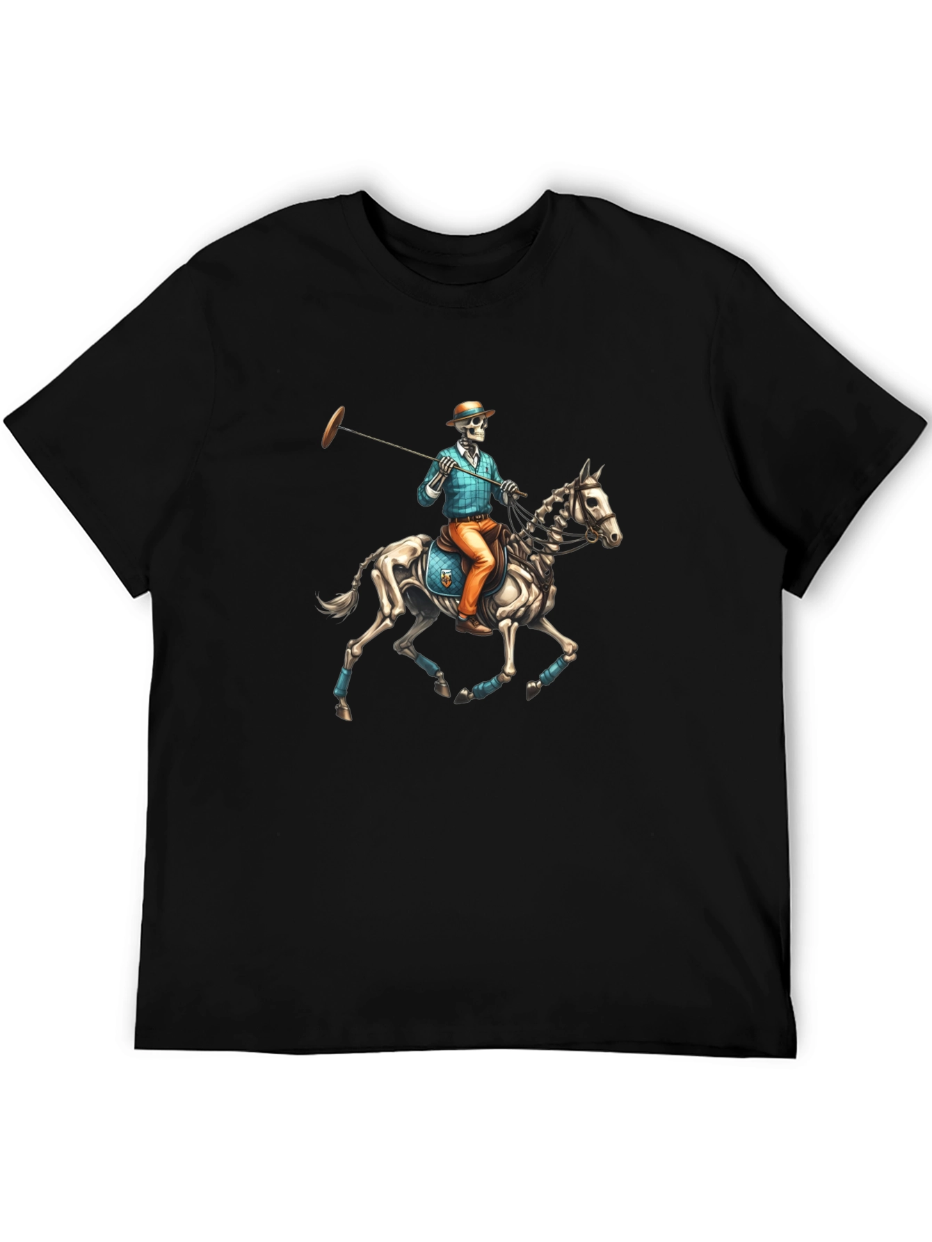 Skeleton Polo Player Graphic Tee