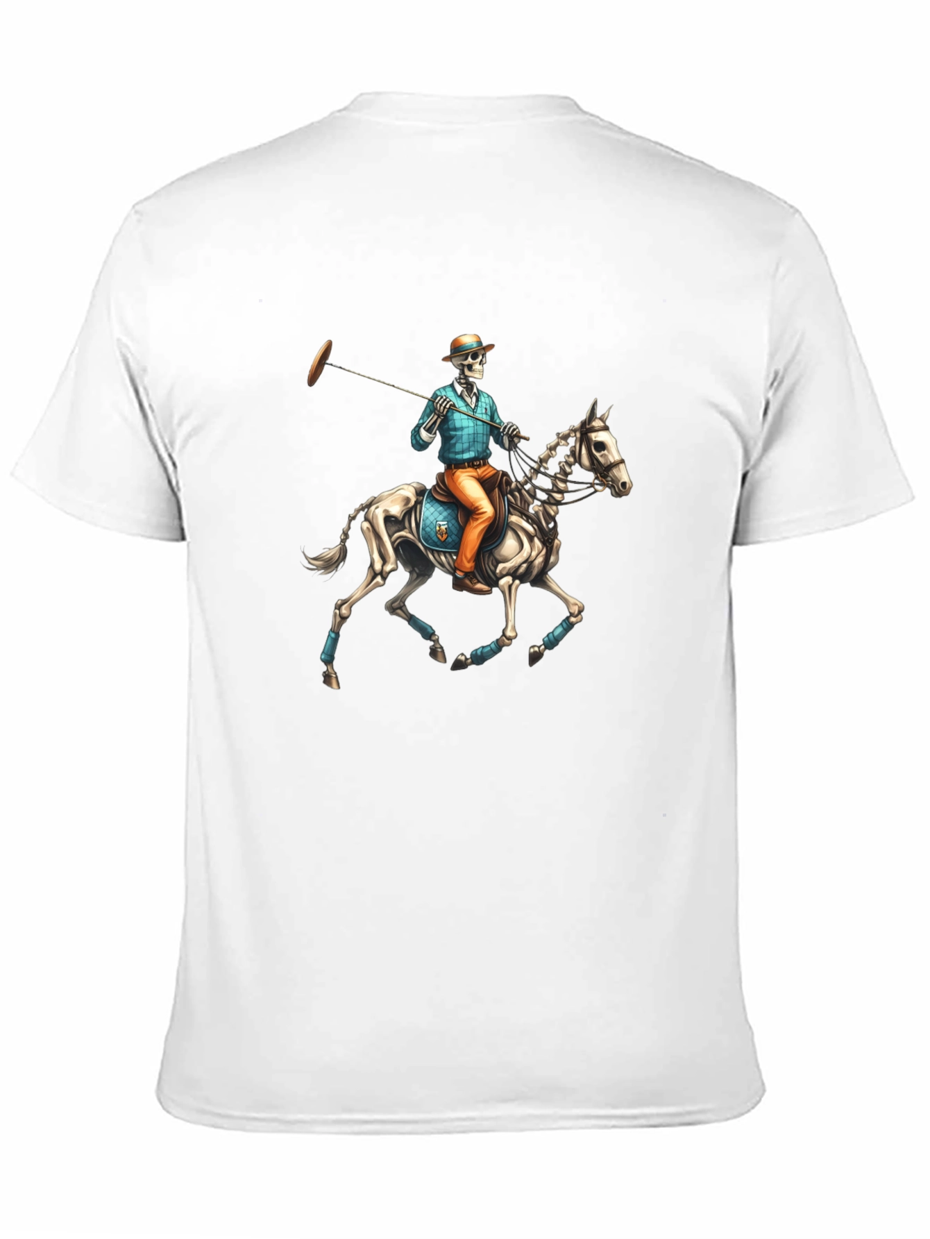 Skeleton Polo Player Graphic Tee