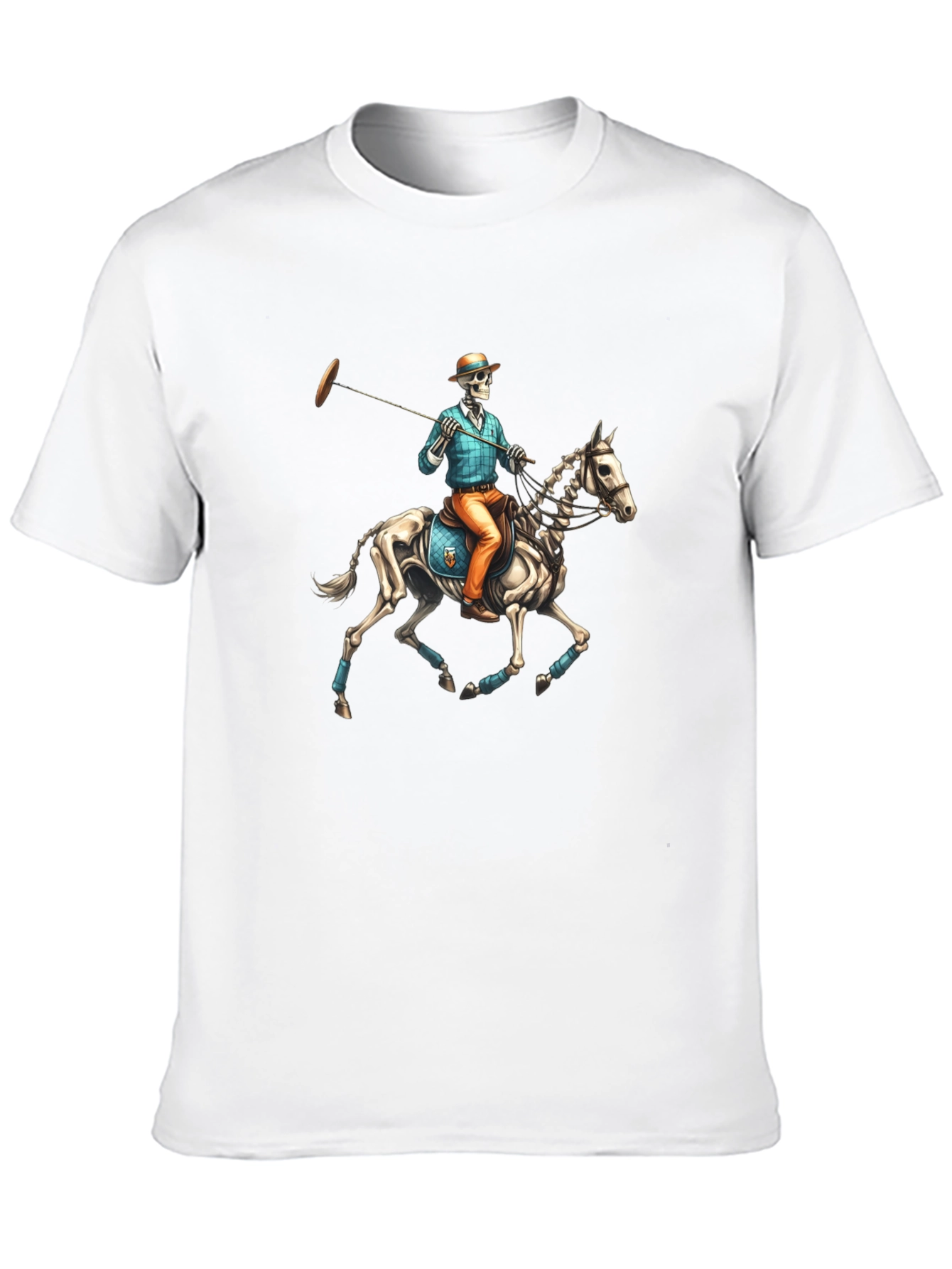 Skeleton Polo Player Graphic Tee