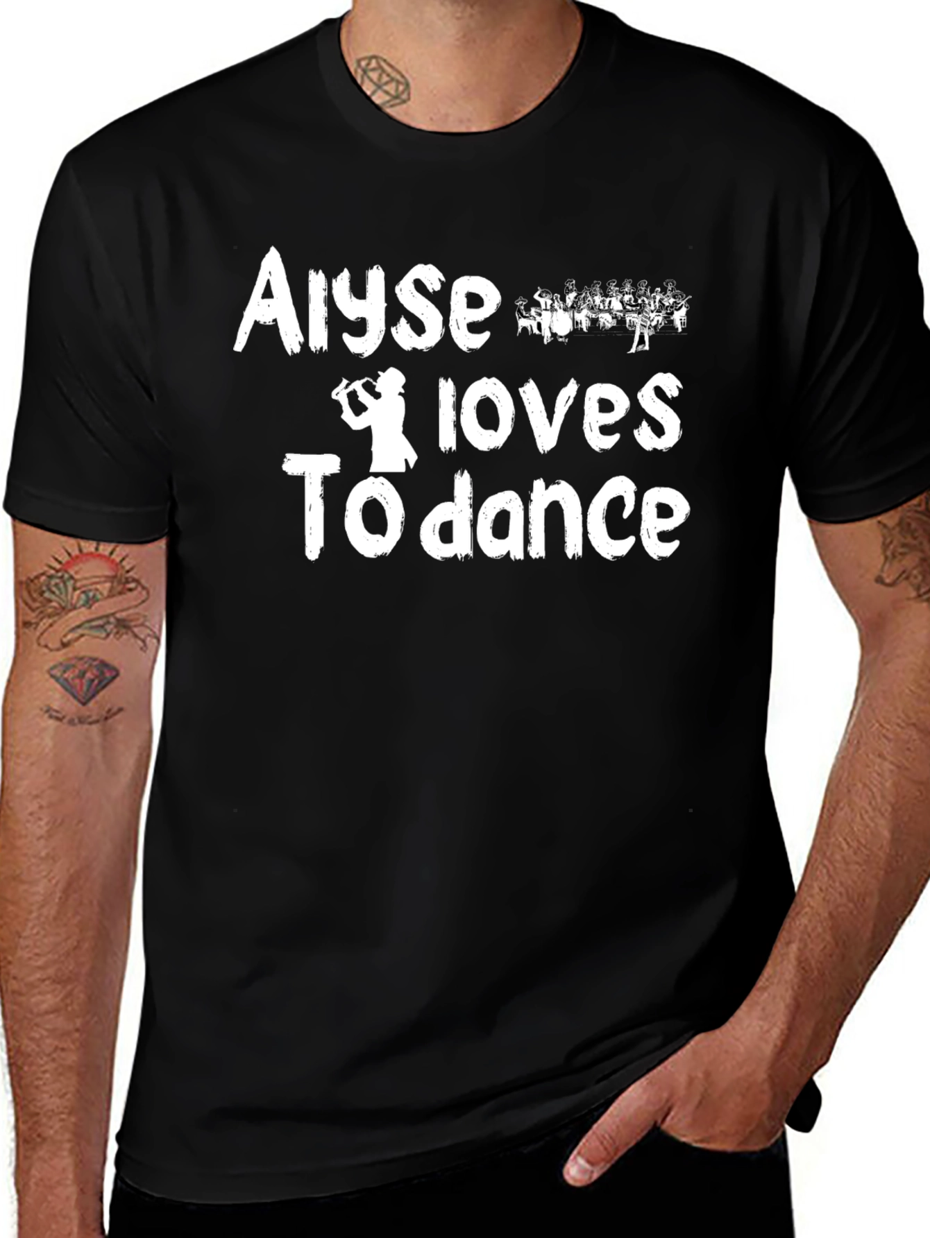 Aiyse Loves to Dance T-Shirt - Black Cotton Tee