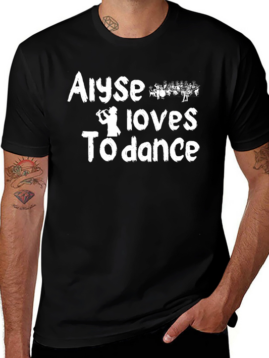 Aiyse Loves to Dance T-Shirt - Black Cotton Tee