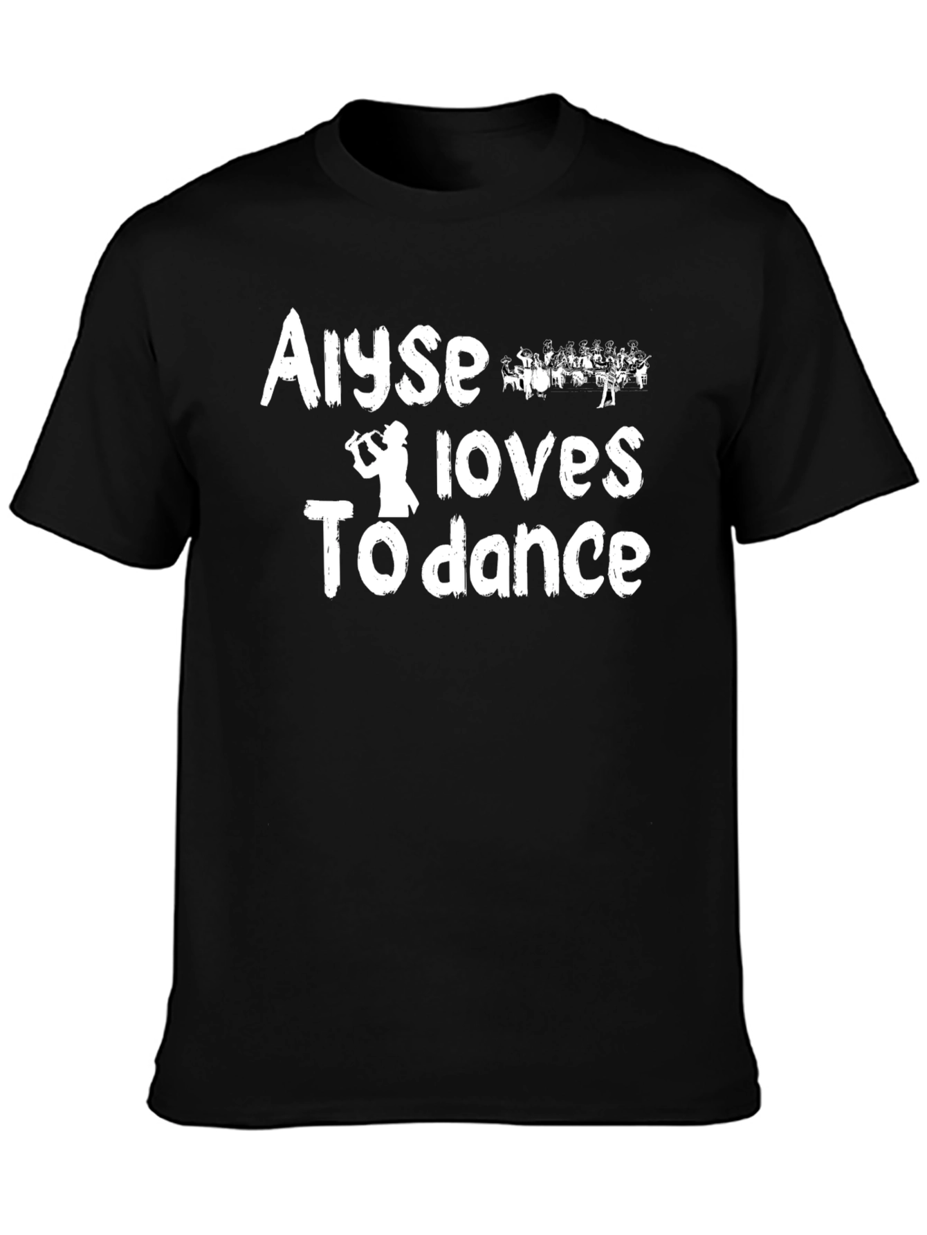 Aiyse Loves to Dance T-Shirt - Black Cotton Tee