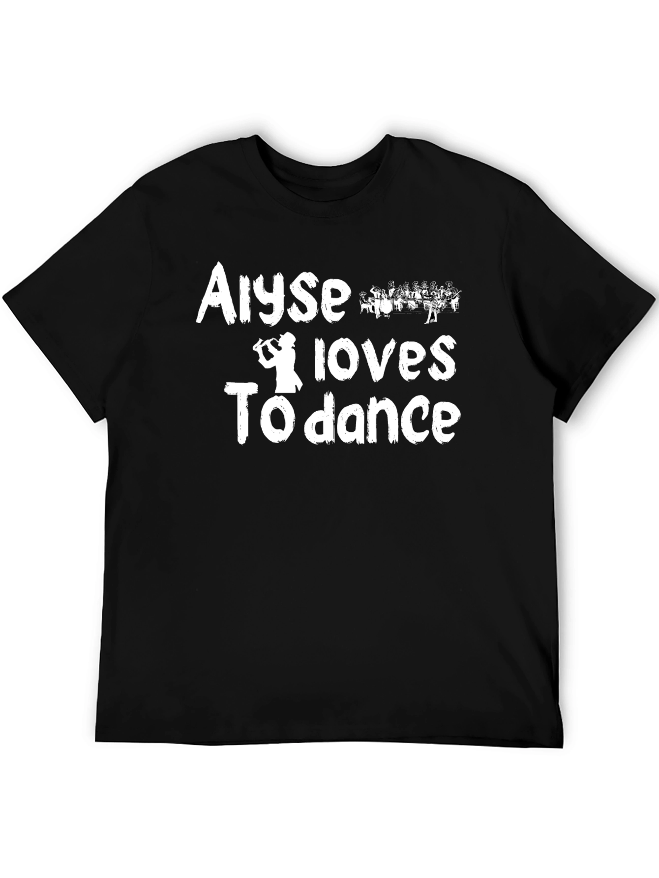 Aiyse Loves to Dance T-Shirt - Black Cotton Tee