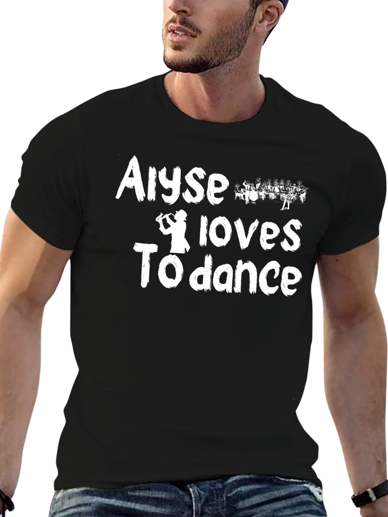 Aiyse Loves to Dance T-Shirt - Black Cotton Tee