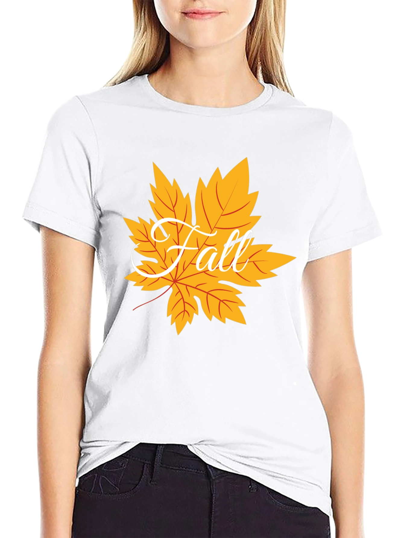 Fall Leaf Graphic Tee - Mens Black T-Shirt