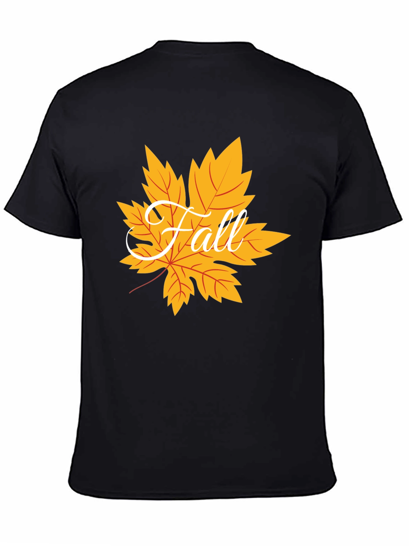 Fall Leaf Graphic Tee - Mens Black T-Shirt