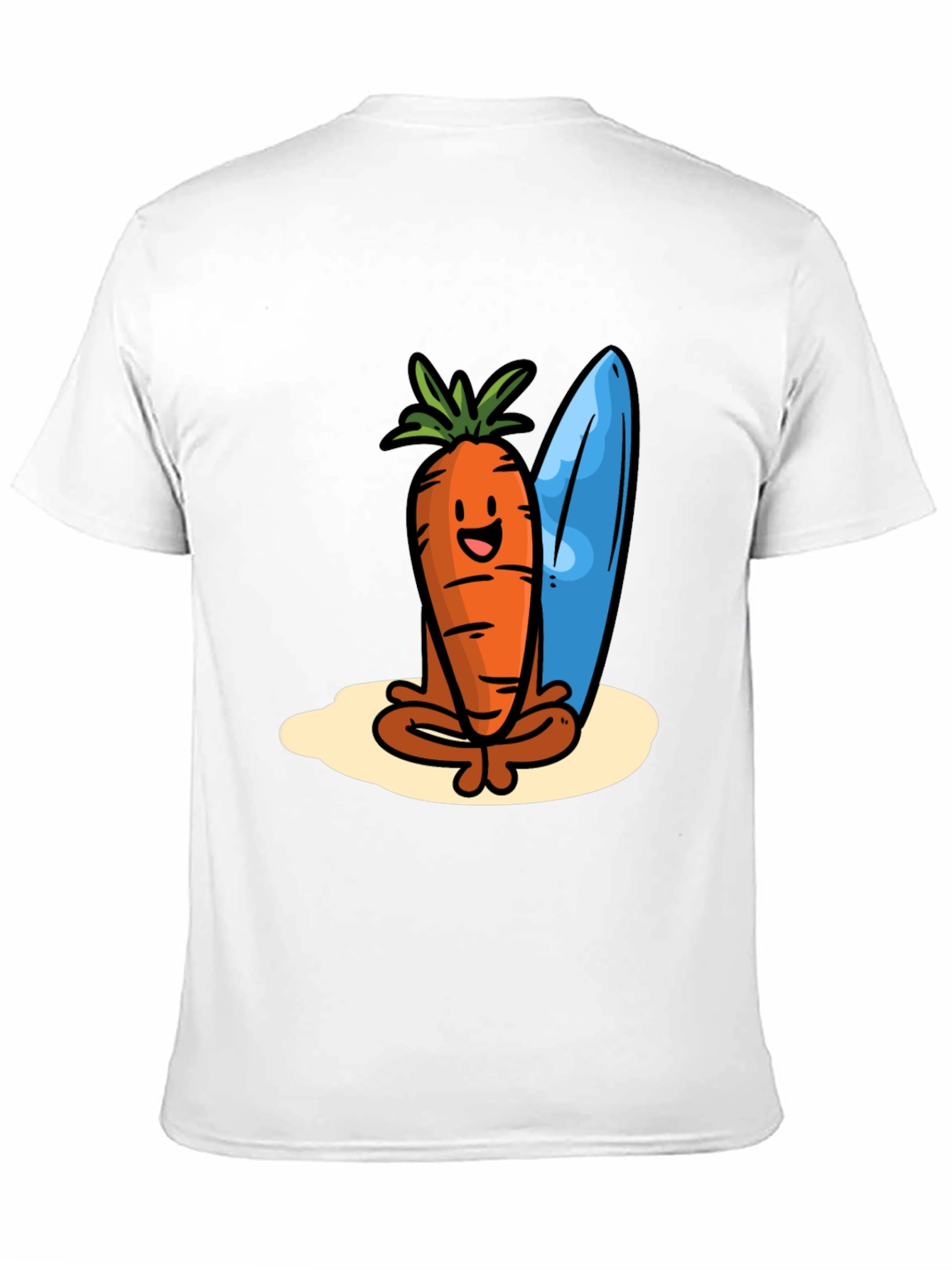 Cool Carrot Surfer Graphic Tee - Black