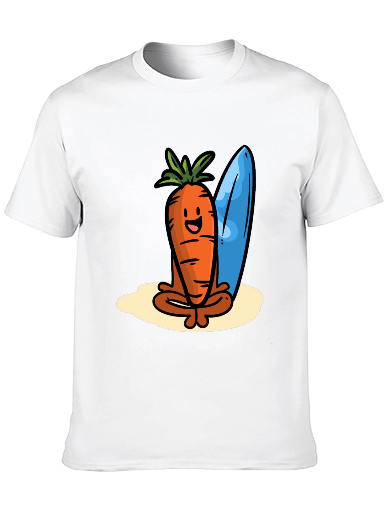Cool Carrot Surfer Graphic Tee - Black
