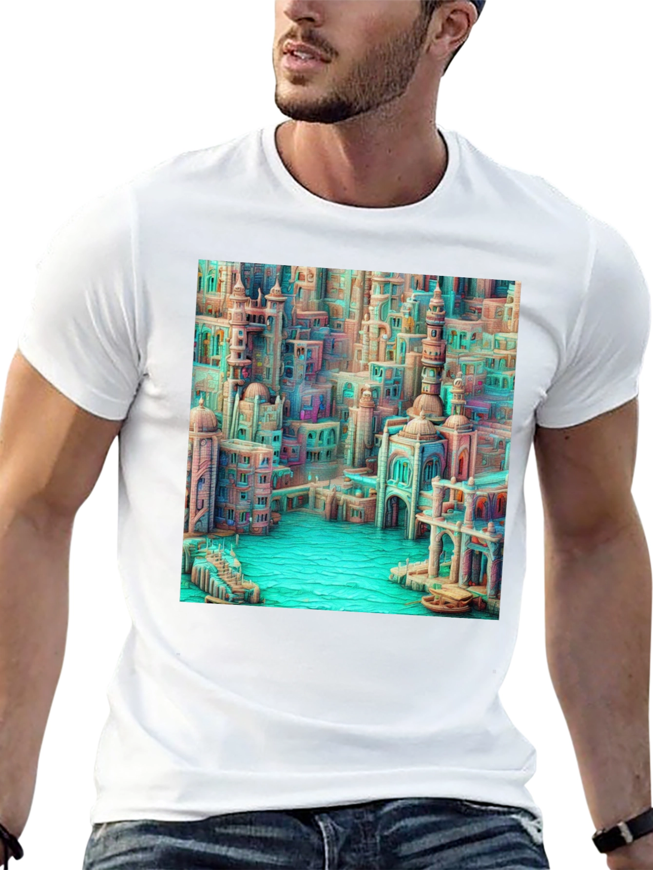 Cityscape Art Tee - Dreamy Urban Design