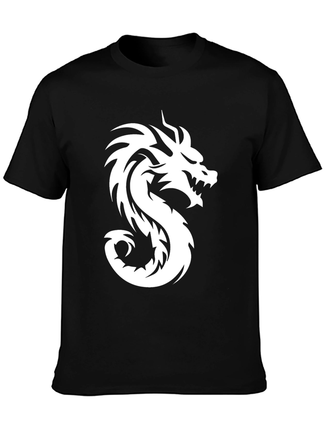 Mens Black Dragon Graphic Tee