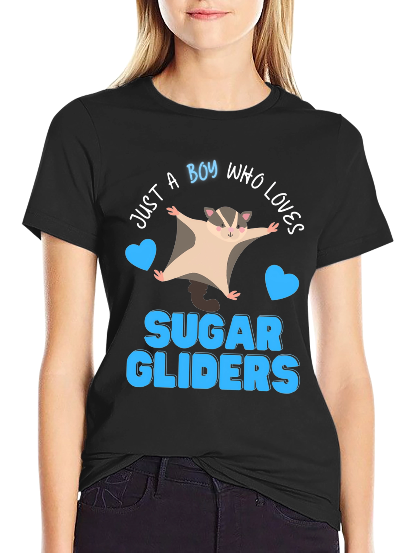 Boy Who Loves Sugar Gliders Graphic Tee
