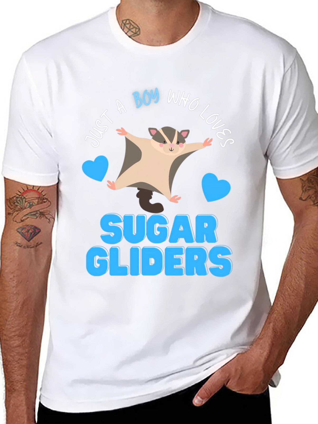 Boy Who Loves Sugar Gliders Graphic Tee