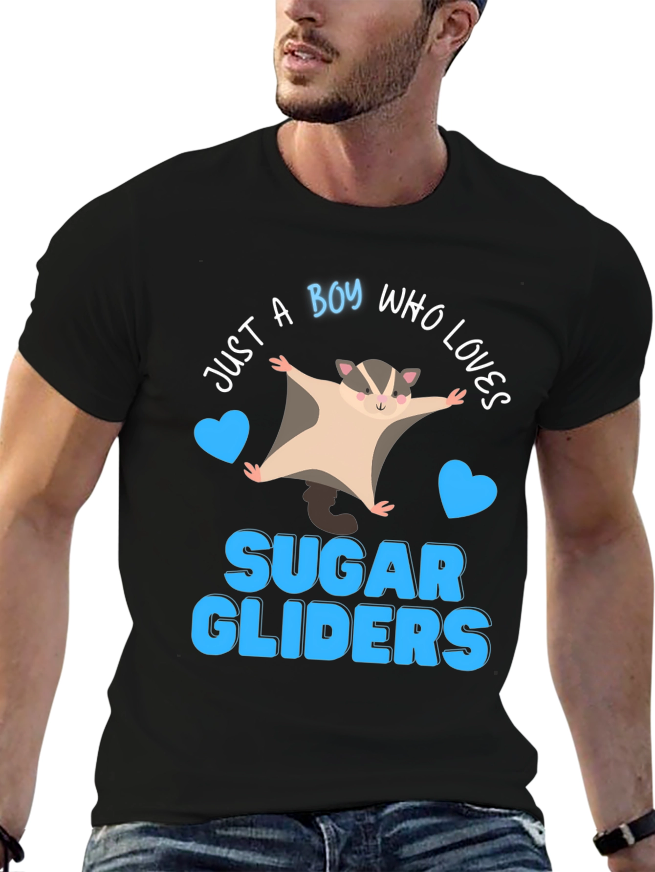 Boy Who Loves Sugar Gliders Graphic Tee