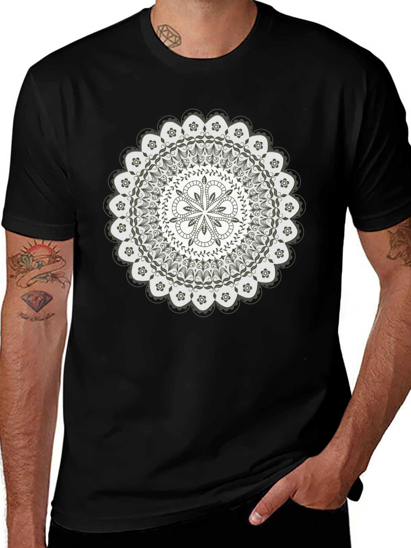 Mandala Graphic Black T-Shirt