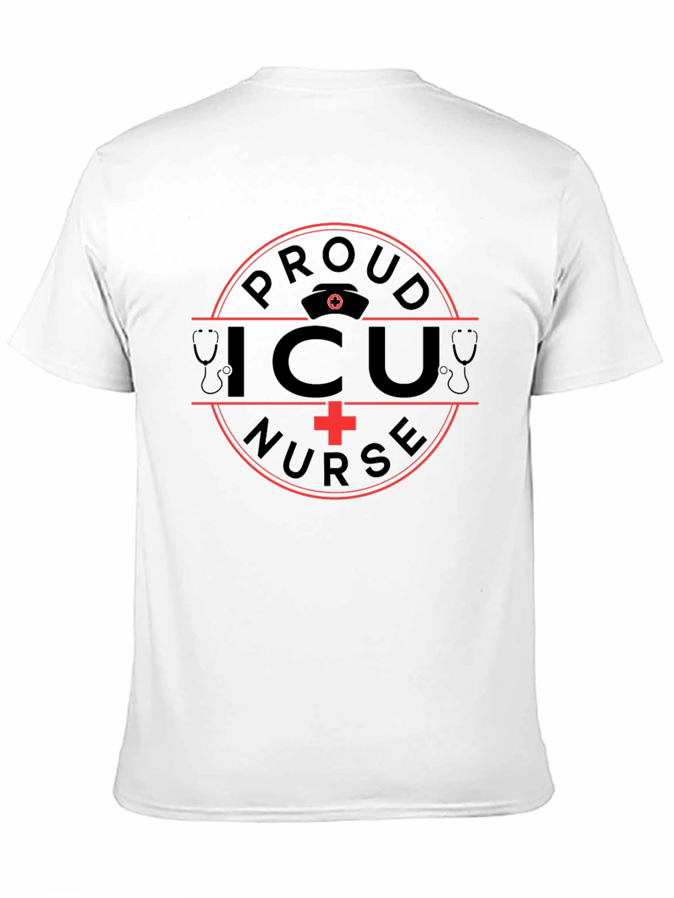 Proud ICU Nurse T-Shirt - Black Graphic Tee