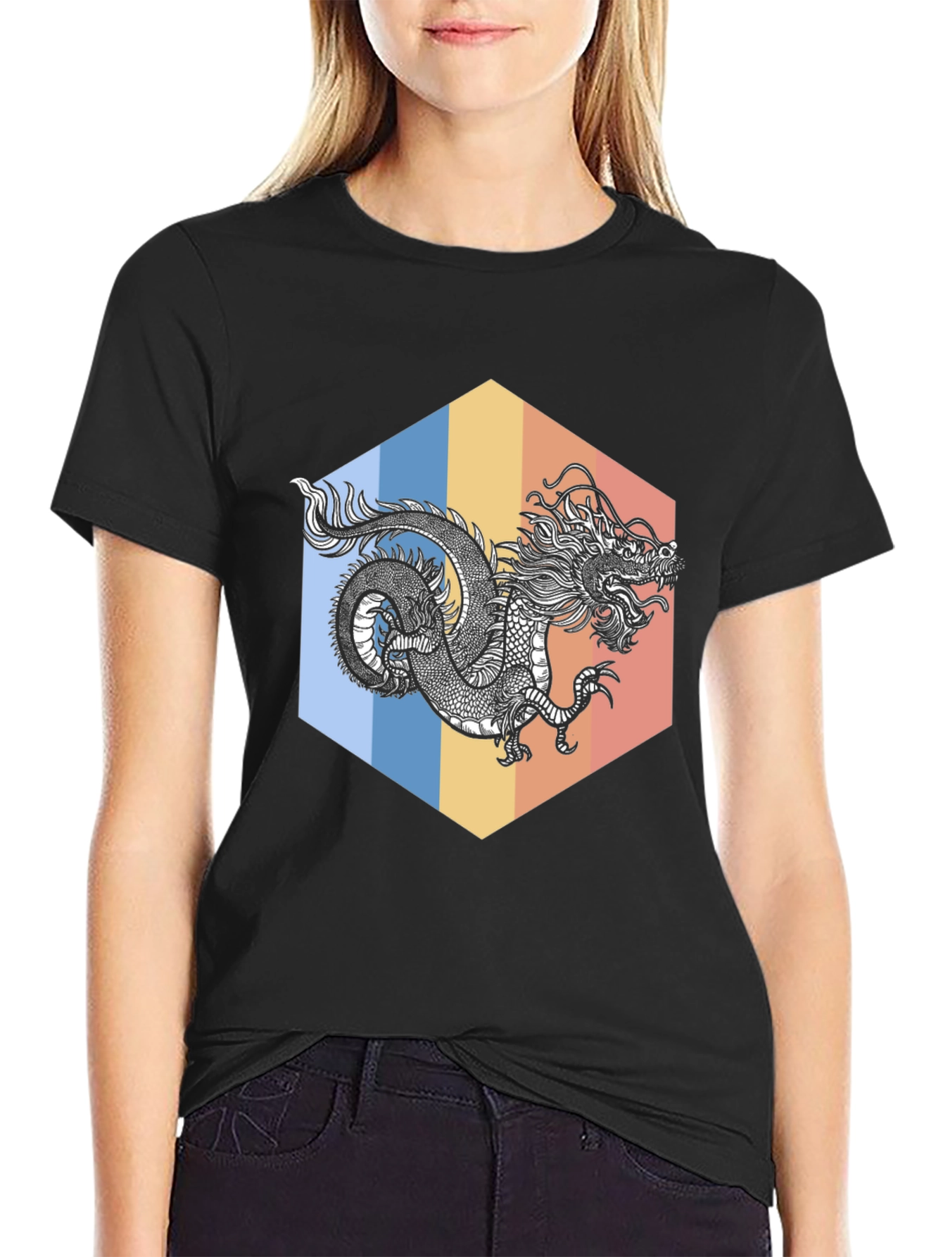 Dragon Graphic Tee - Stylish Black T-Shirt