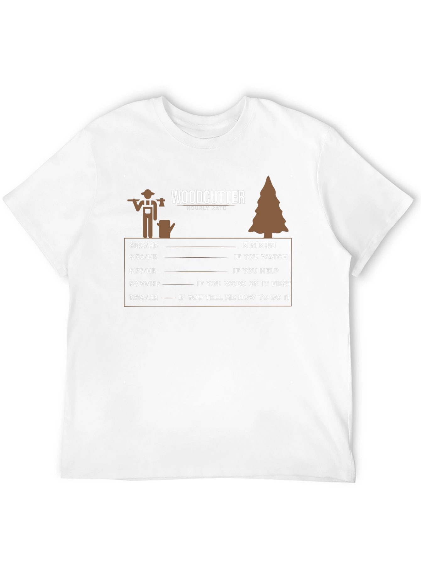Woodcutter Hourly Rate Graphic T-Shirt