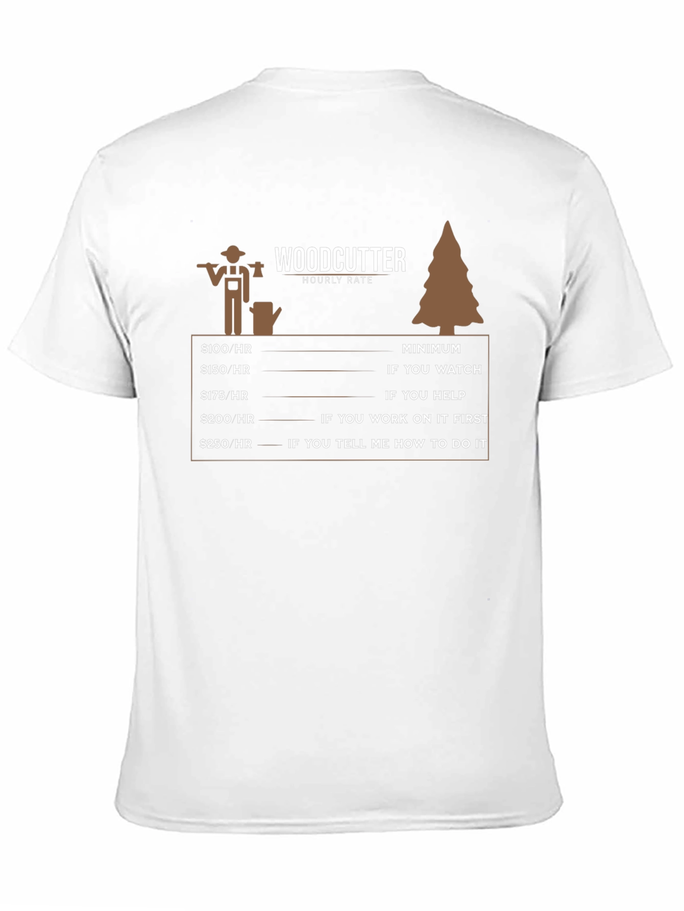 Woodcutter Hourly Rate Graphic T-Shirt
