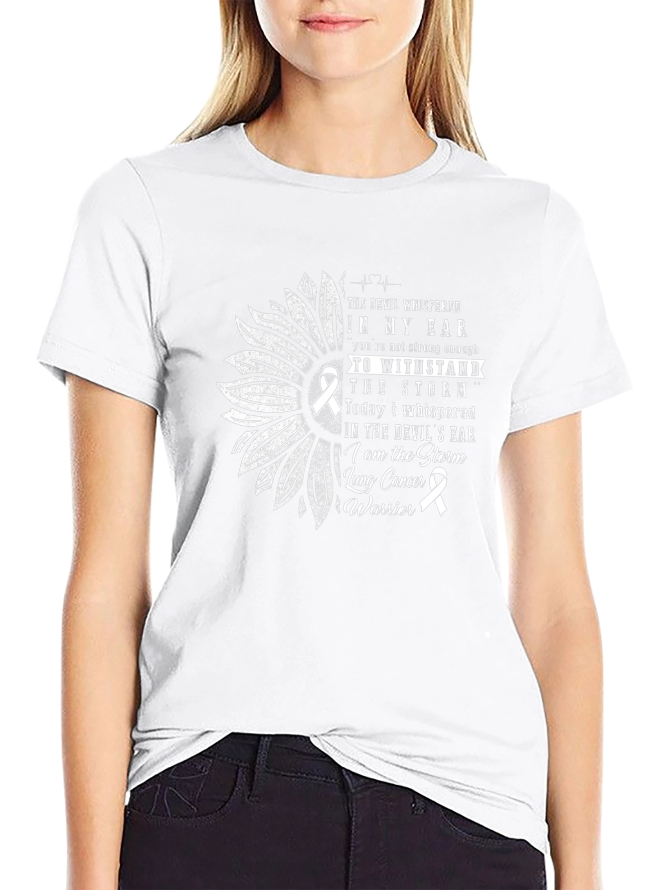 Lung Cancer Warrior T-Shirt - Storm Design