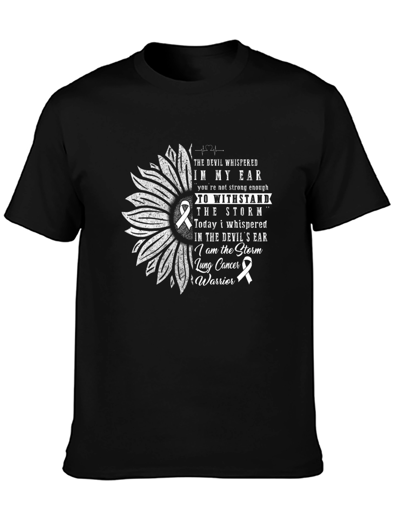 Lung Cancer Warrior T-Shirt - Storm Design