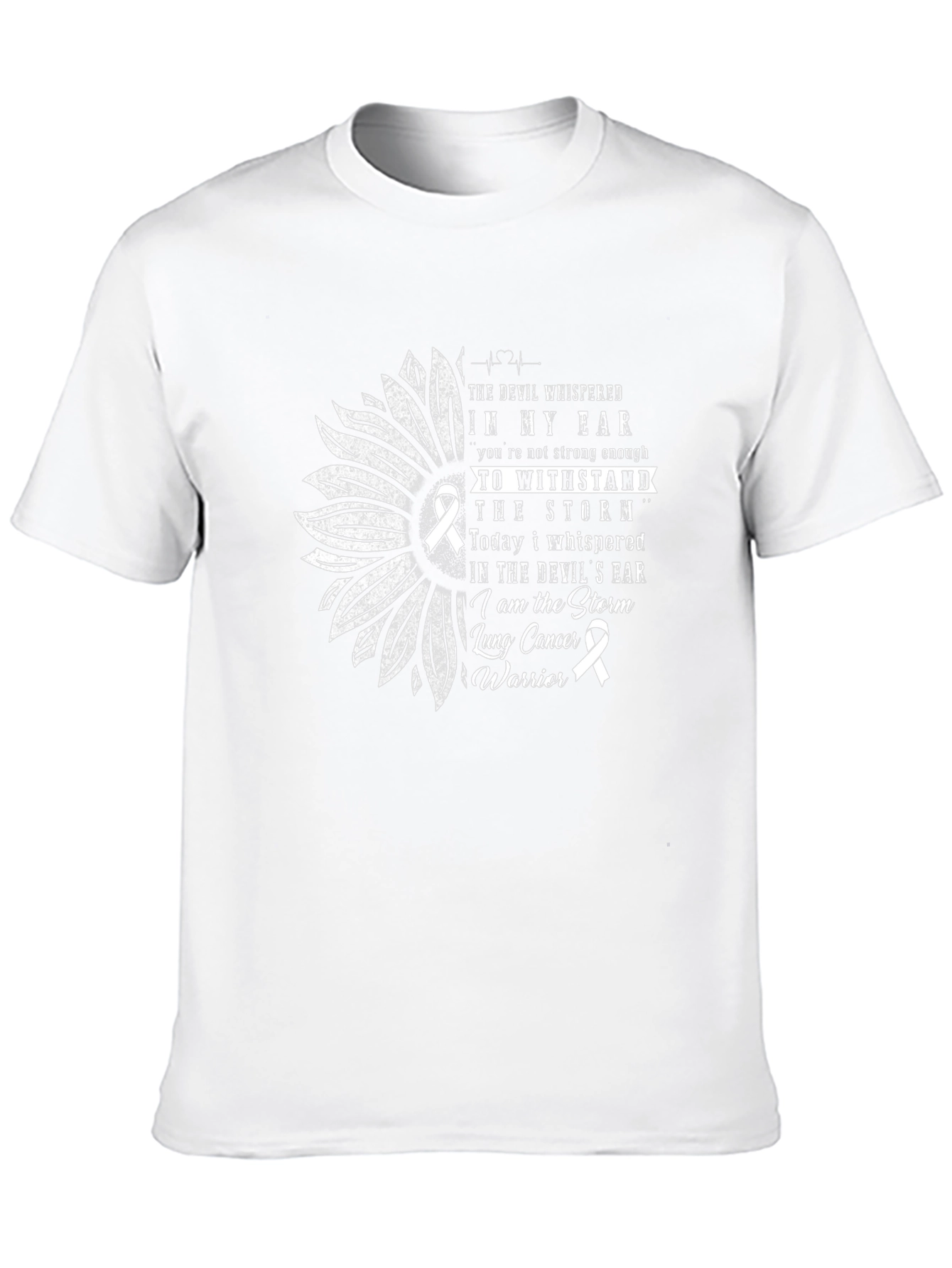 Lung Cancer Warrior T-Shirt - Storm Design