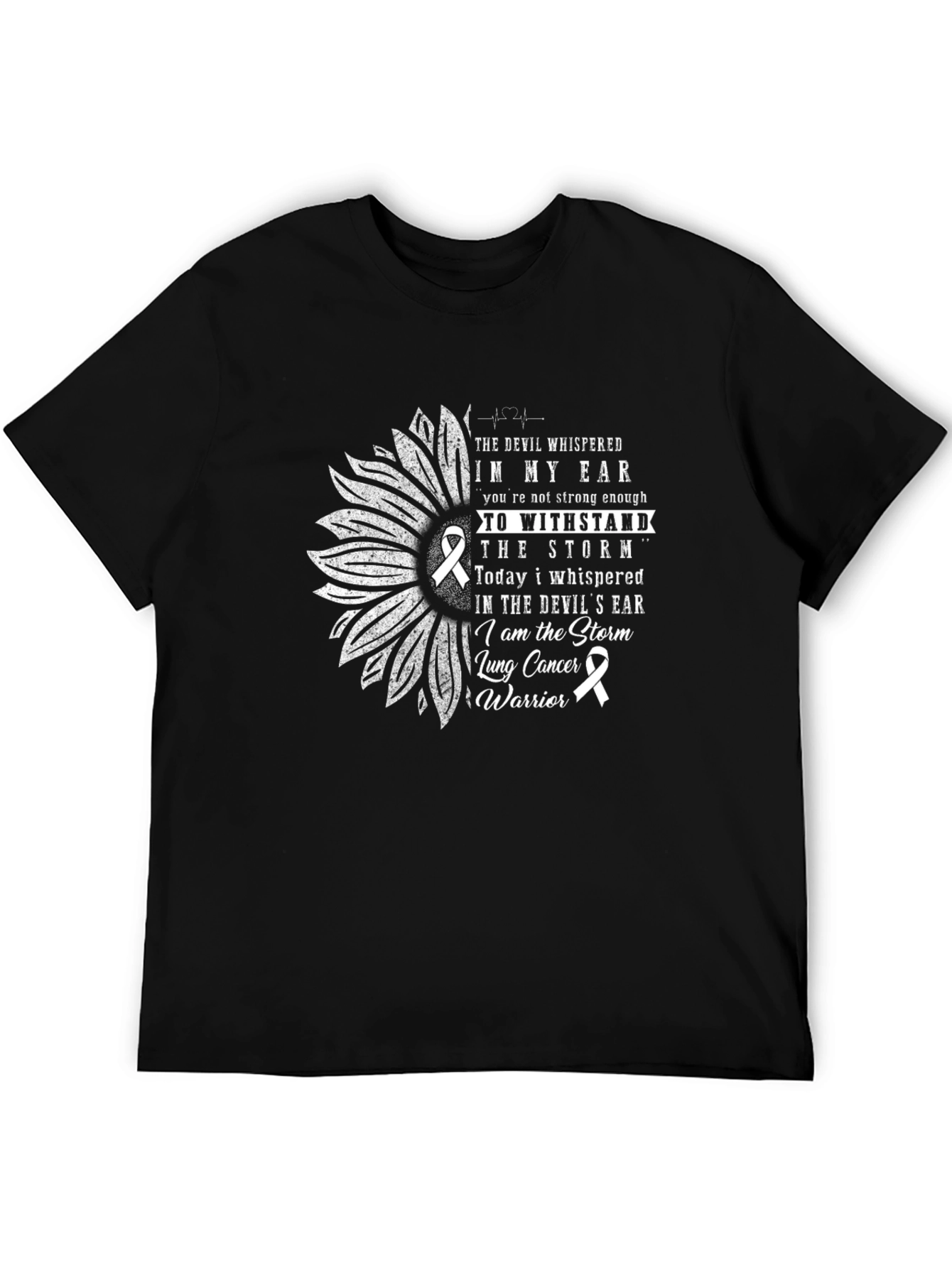 Lung Cancer Warrior T-Shirt - Storm Design