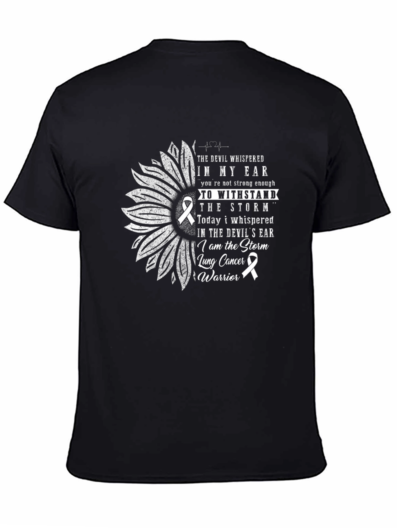 Lung Cancer Warrior T-Shirt - Storm Design