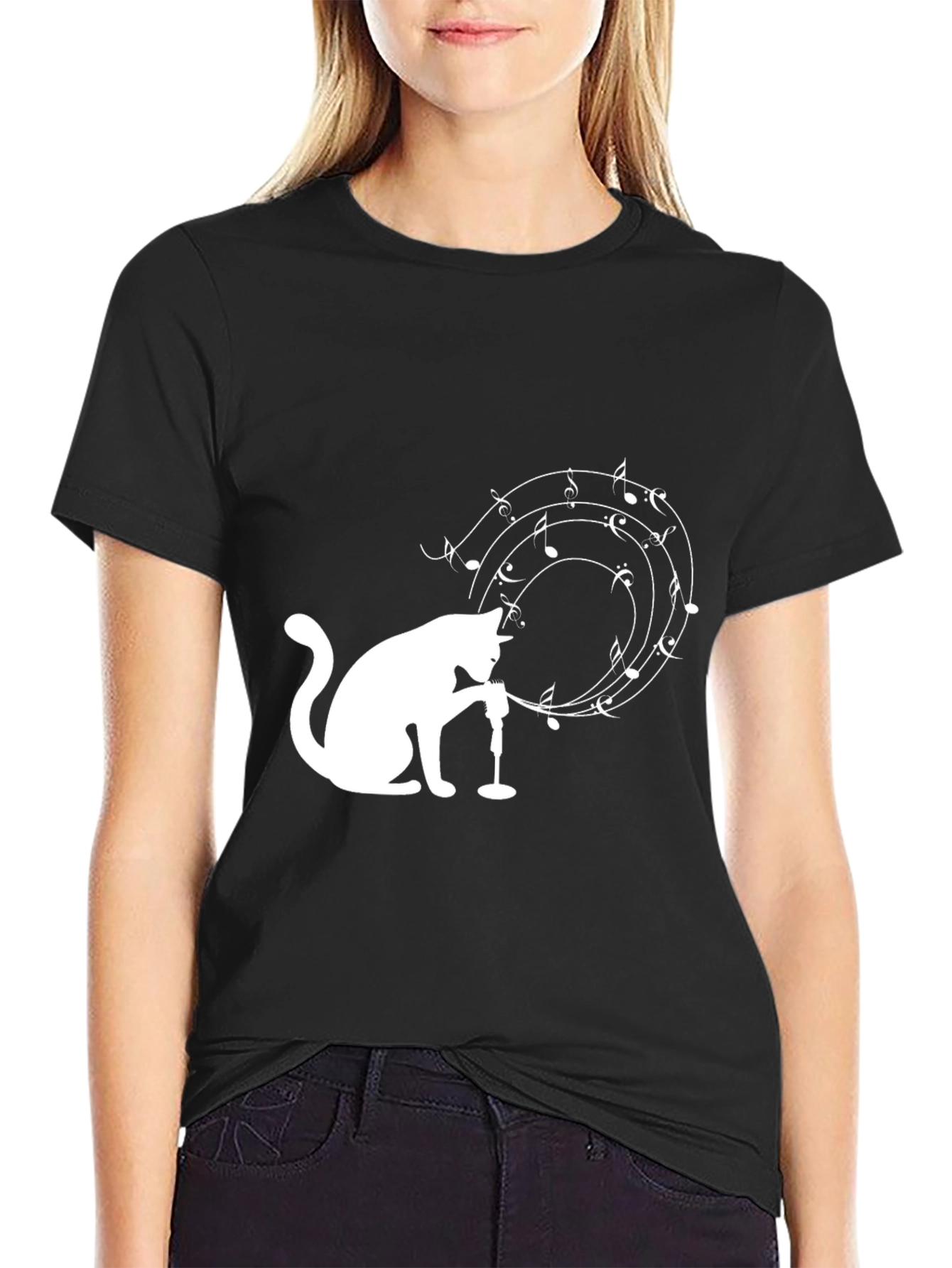 Musical Cat T-Shirt - Unique Graphic Tee