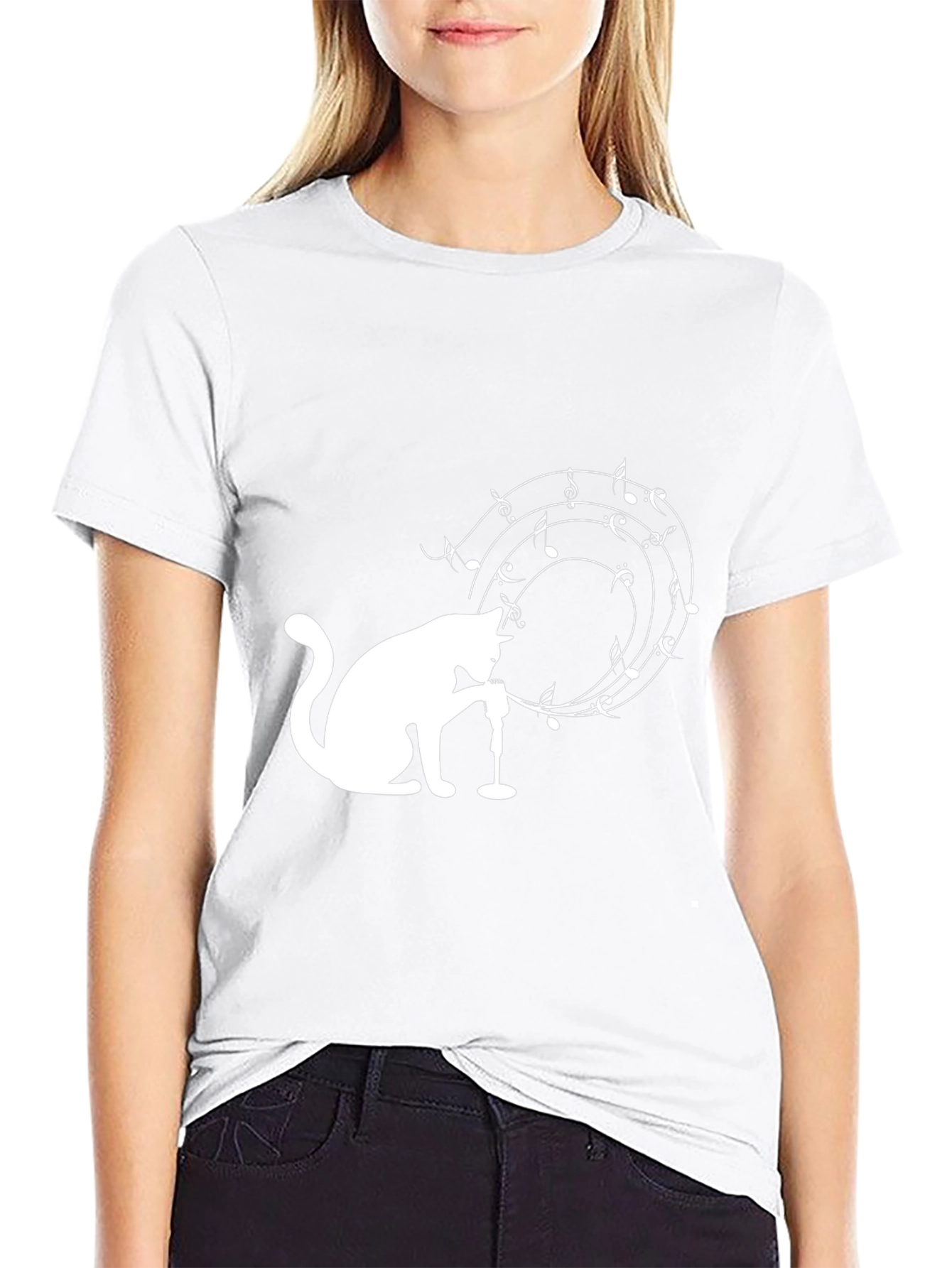 Musical Cat T-Shirt - Unique Graphic Tee