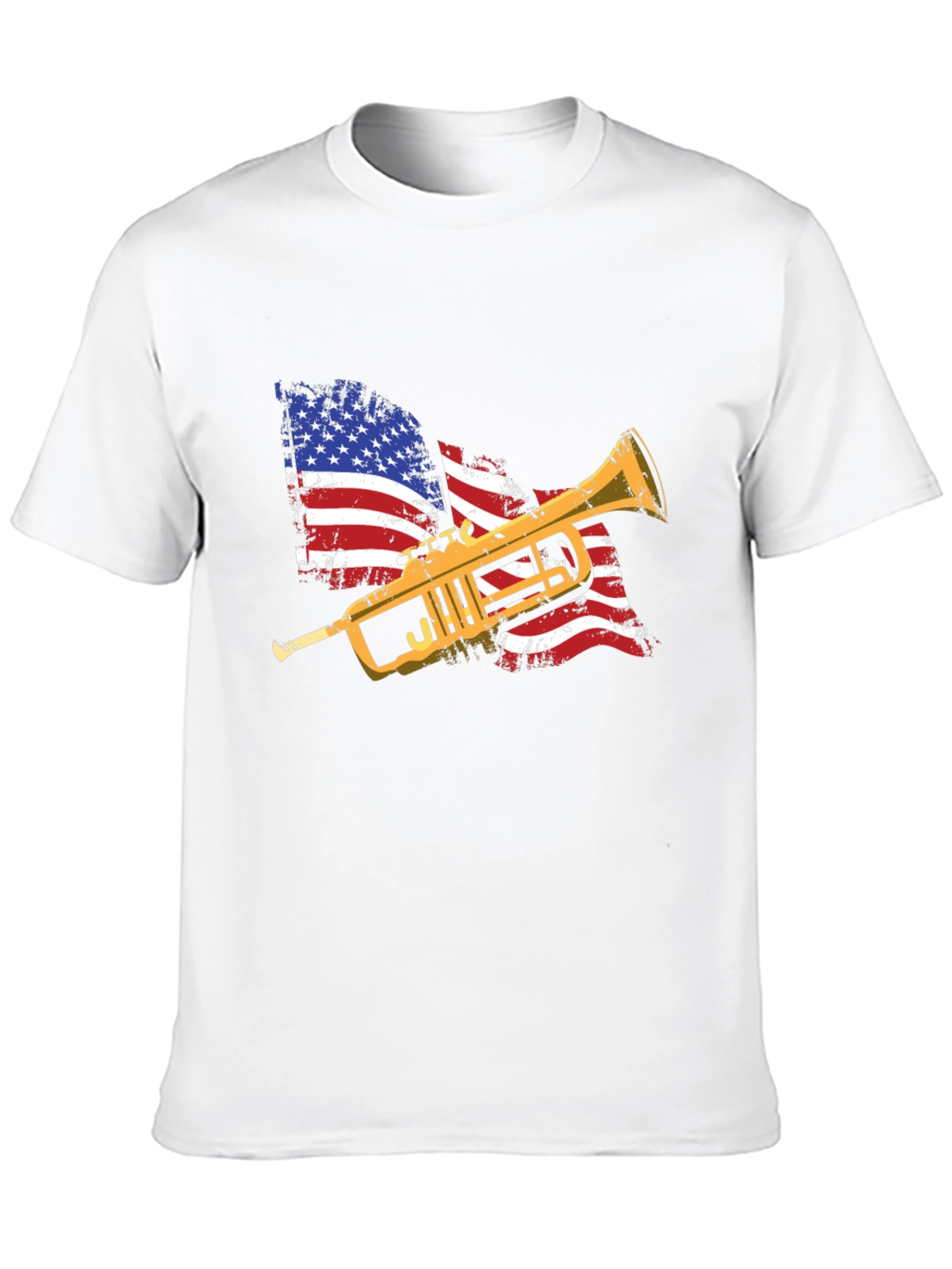 American Flag Trumpet Graphic Tee