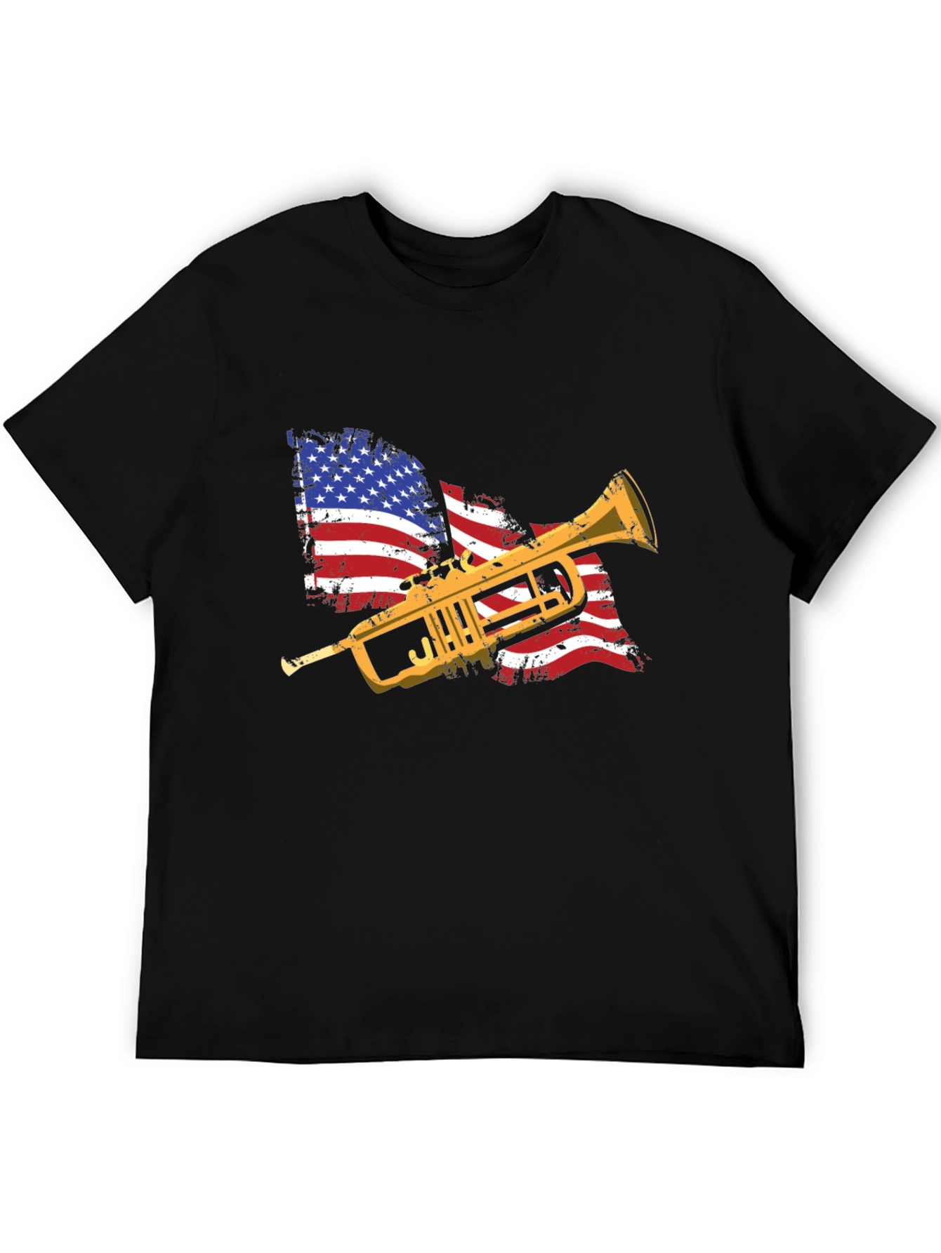 American Flag Trumpet Graphic Tee