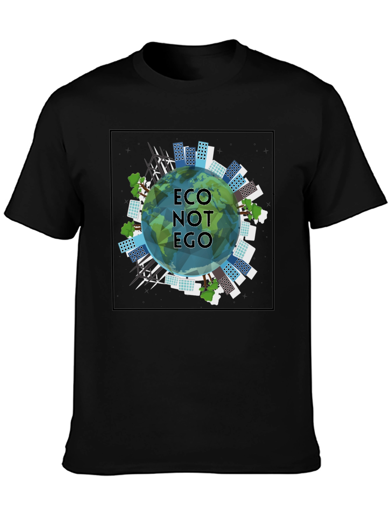 Eco Not Ego Graphic Tee - Sustainable Style