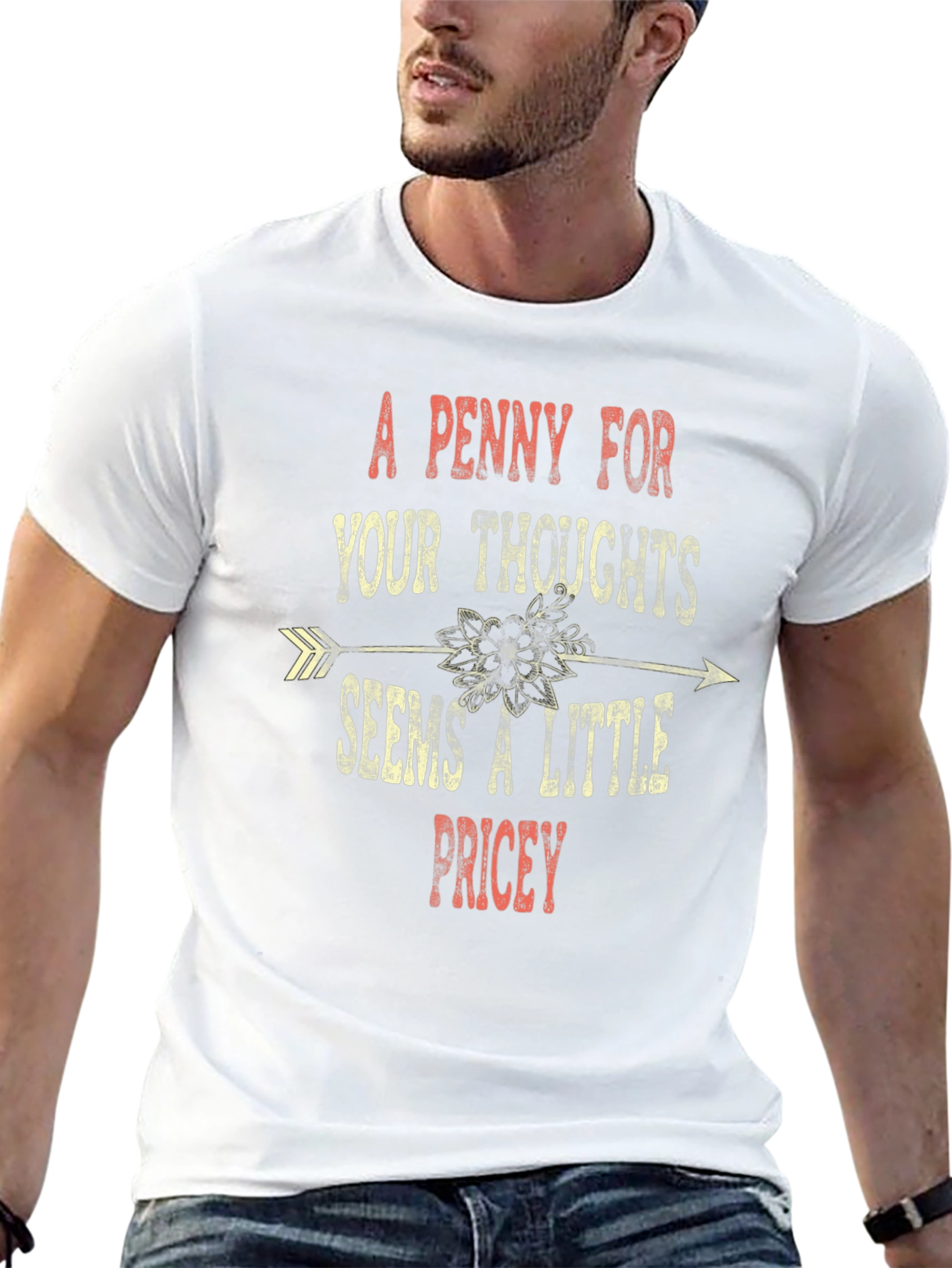 Funny A Penny for Your Thoughts Graphic Tee