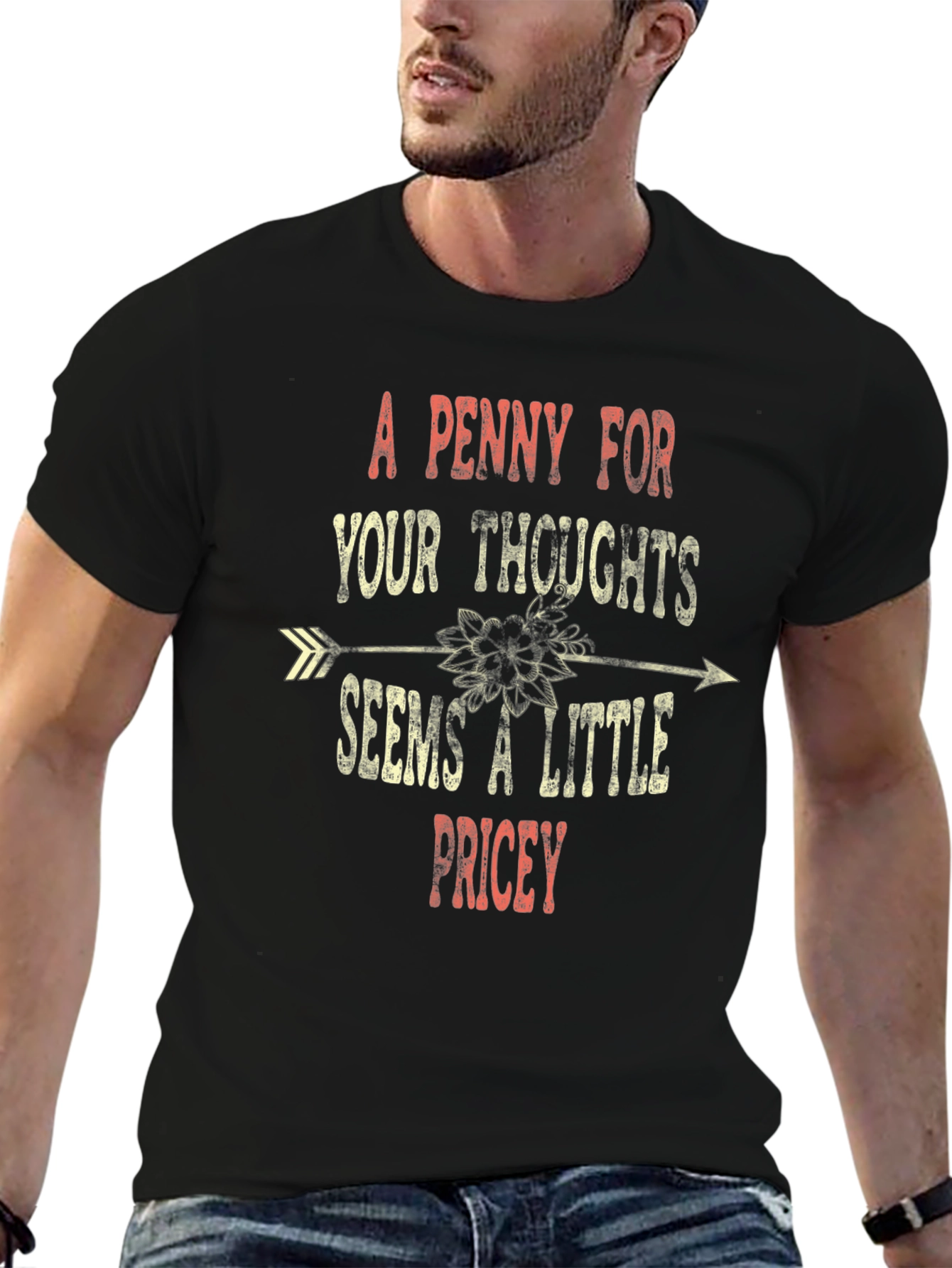 Funny A Penny for Your Thoughts Graphic Tee