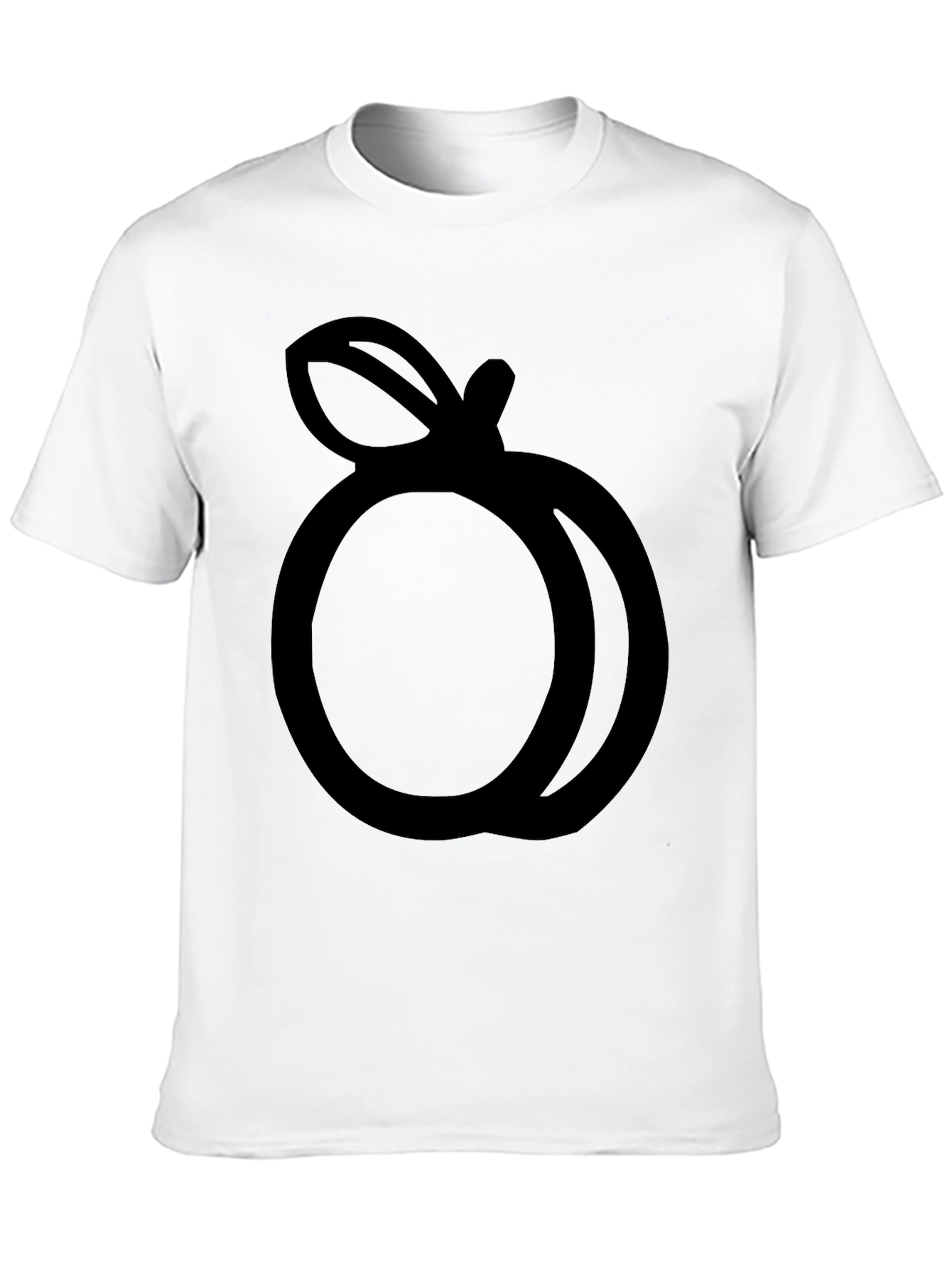 Peach Graphic Black T-Shirt Casual Style