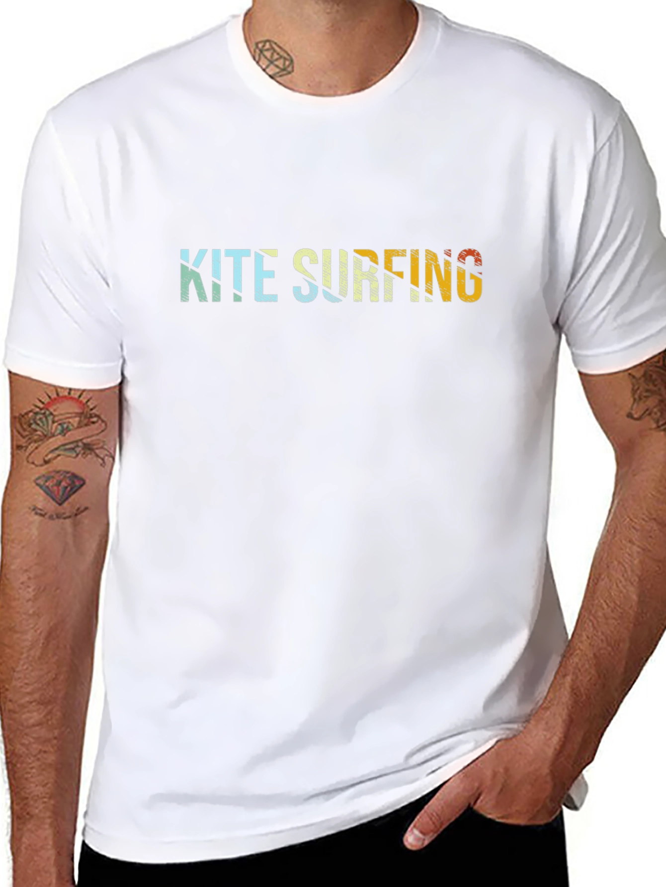 Kite Surfing Graphic Tee - Retro Style