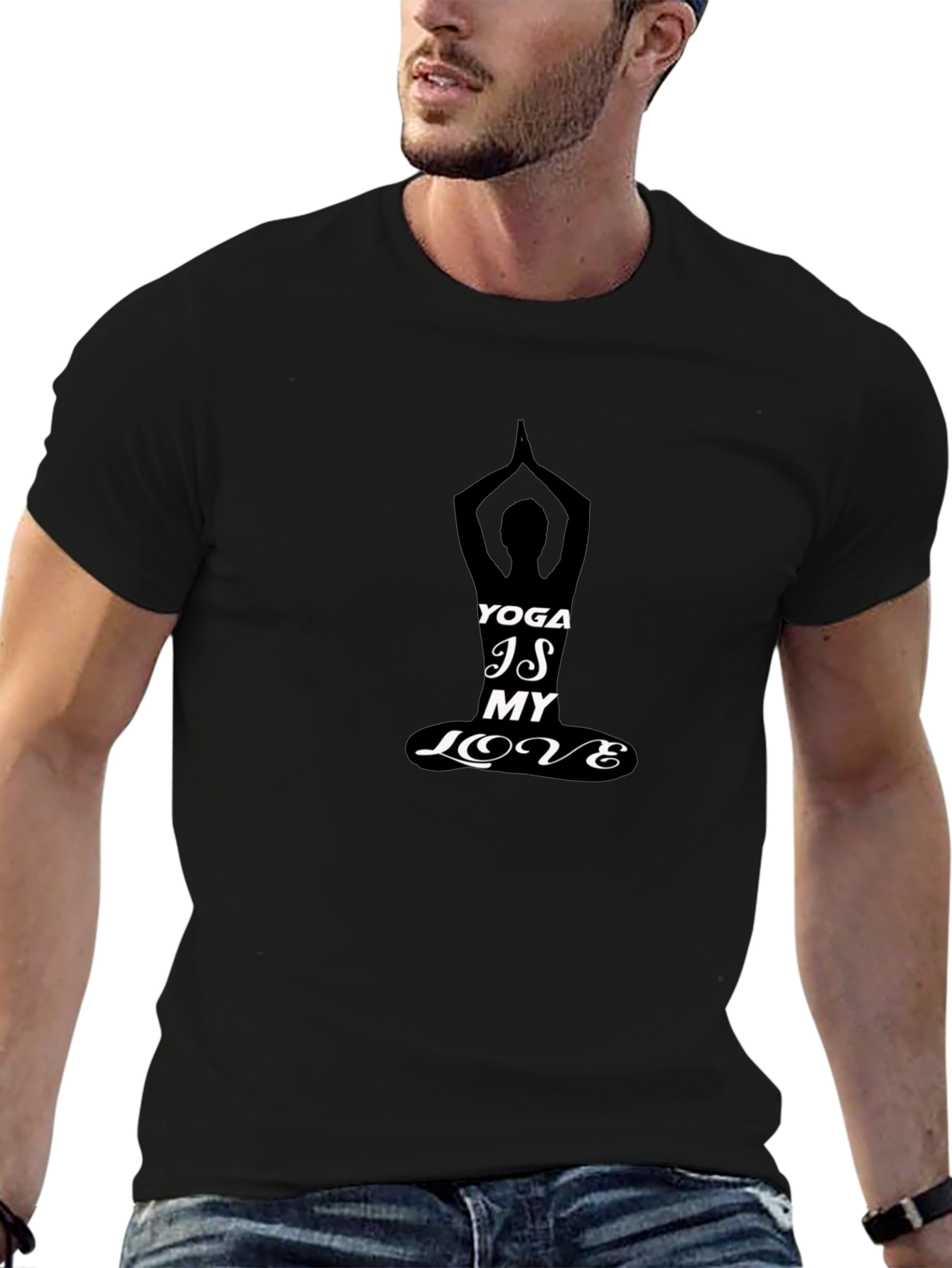Yoga Is My Love Black T-Shirt