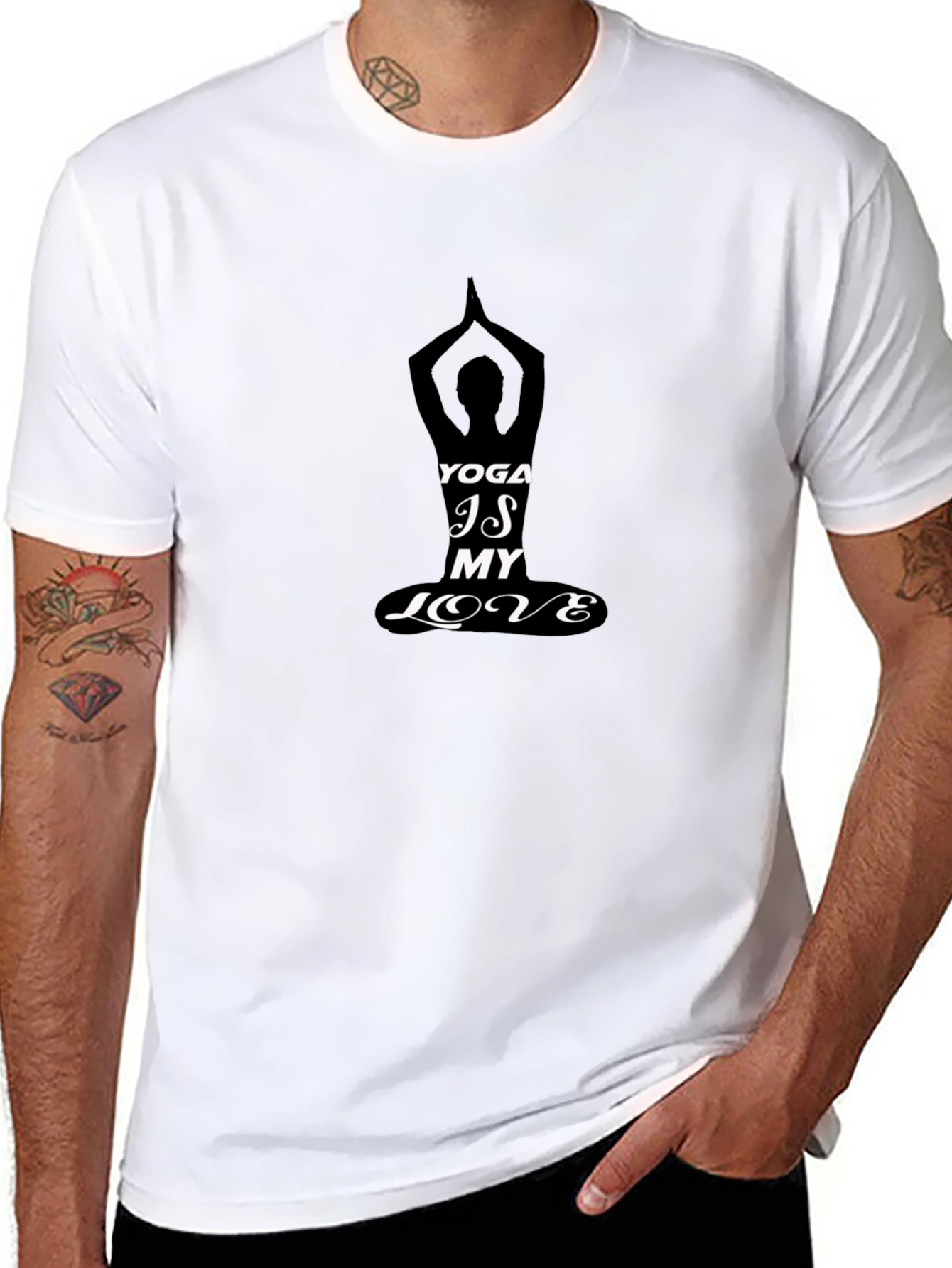 Yoga Is My Love Black T-Shirt