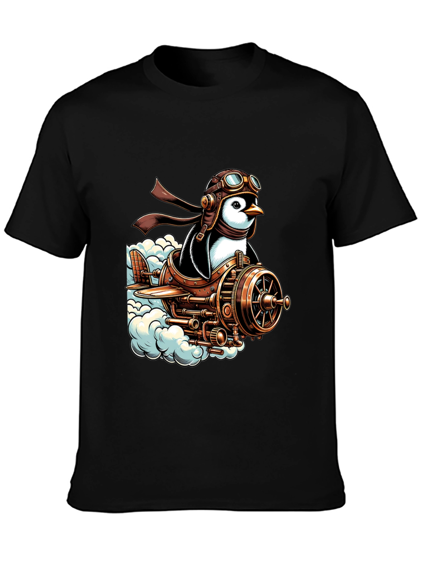 Steampunk Penguin Pilot T-Shirt