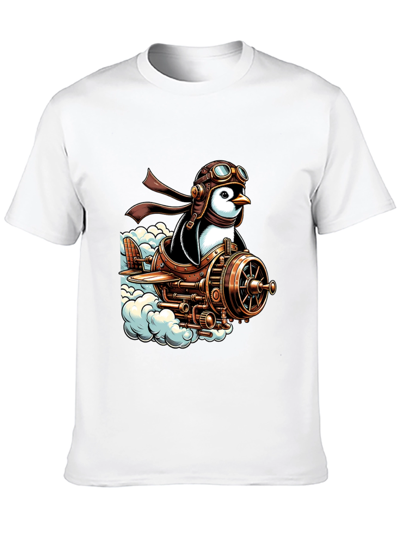 Steampunk Penguin Pilot T-Shirt