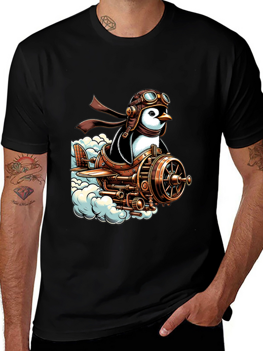 Steampunk Penguin Pilot T-Shirt