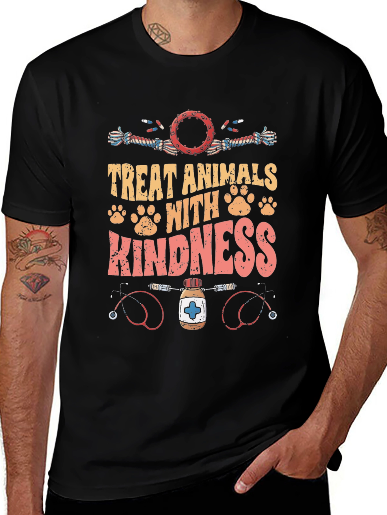 Treat Animals With Kindness Graphic Tee