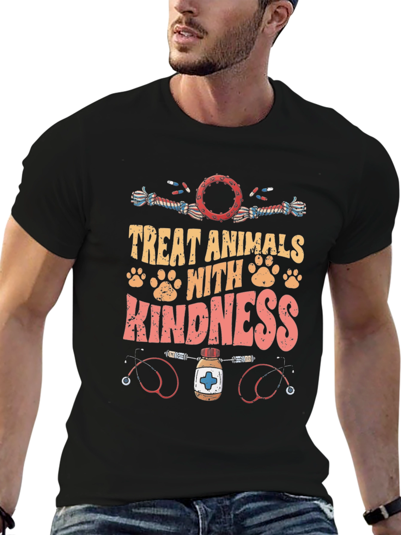 Treat Animals With Kindness Graphic Tee