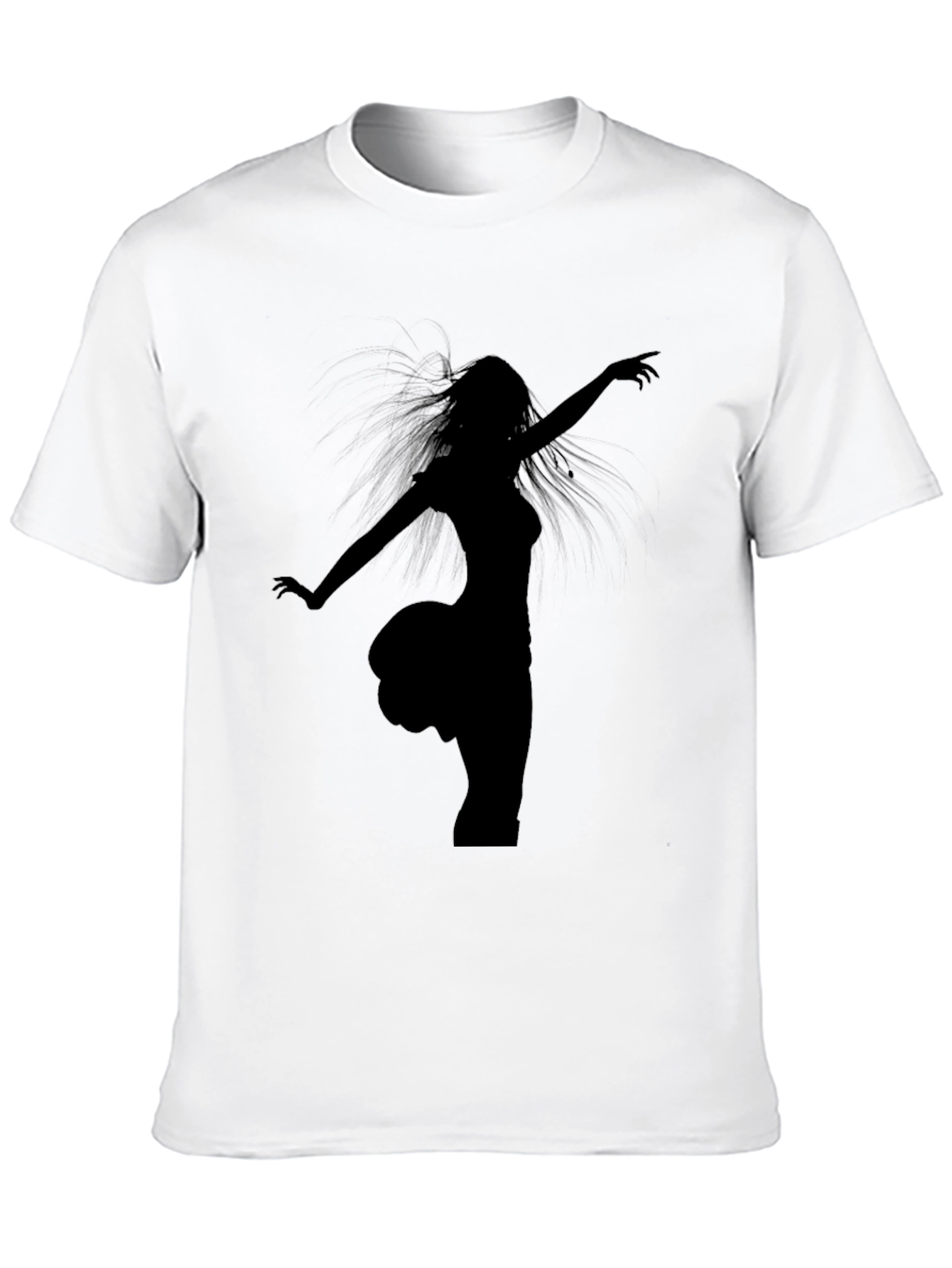 Black T-Shirt with Dancer Silhouette