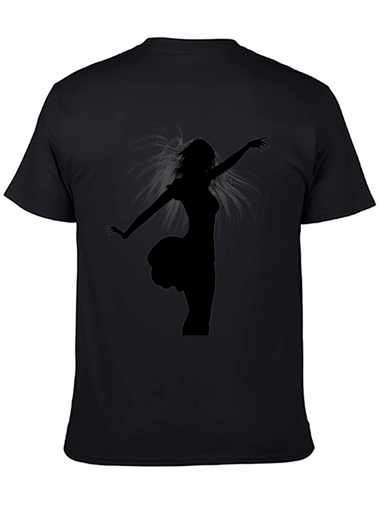 Black T-Shirt with Dancer Silhouette